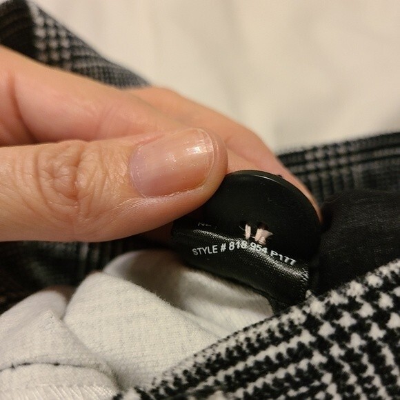 LA VIE Rebecca Taylor Glen houndstooth plaid high rise pants size 29 - Picture 4 of 5